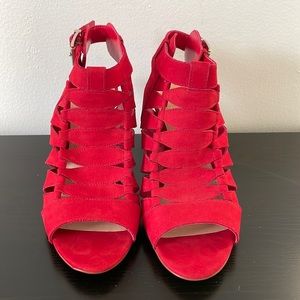 Vince Camuto | Elika Leather Geo Cut-Out Cage Sandals